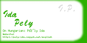 ida pely business card